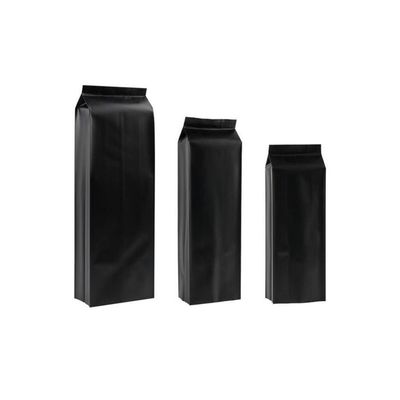 качество  500g Gusset Foil Coffee Powder Package Moisture Proof Matte Black Single Side Bag With Valve завод